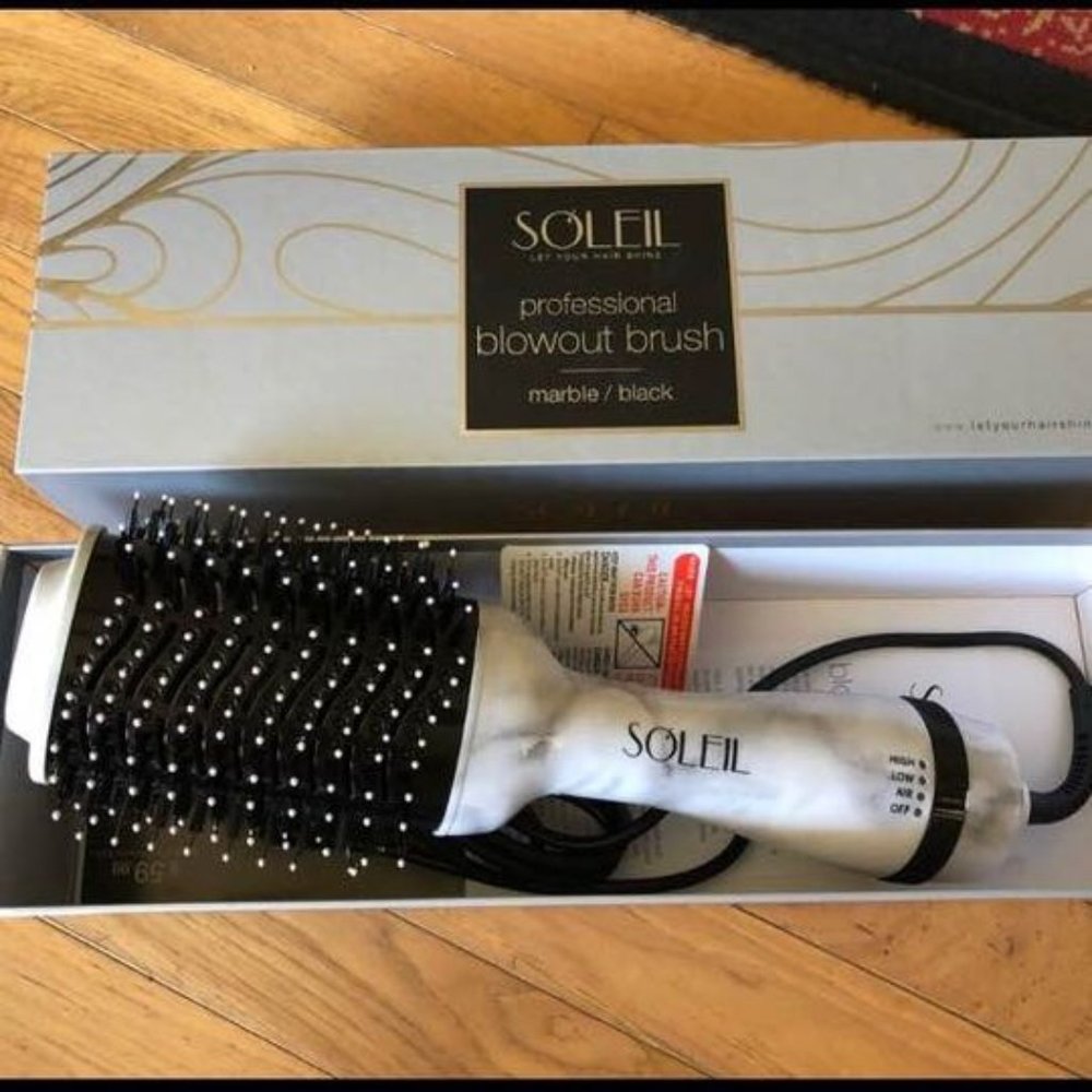 Soleil Marble Hair Roller Blower Brush Brand New
